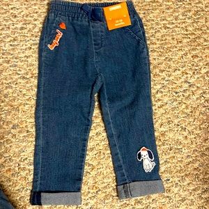 NWT GYMBOREE EIFFEL FLOWERS BONJOUR DOG STRETCH JEANS 12-18 MONTHS NEW
